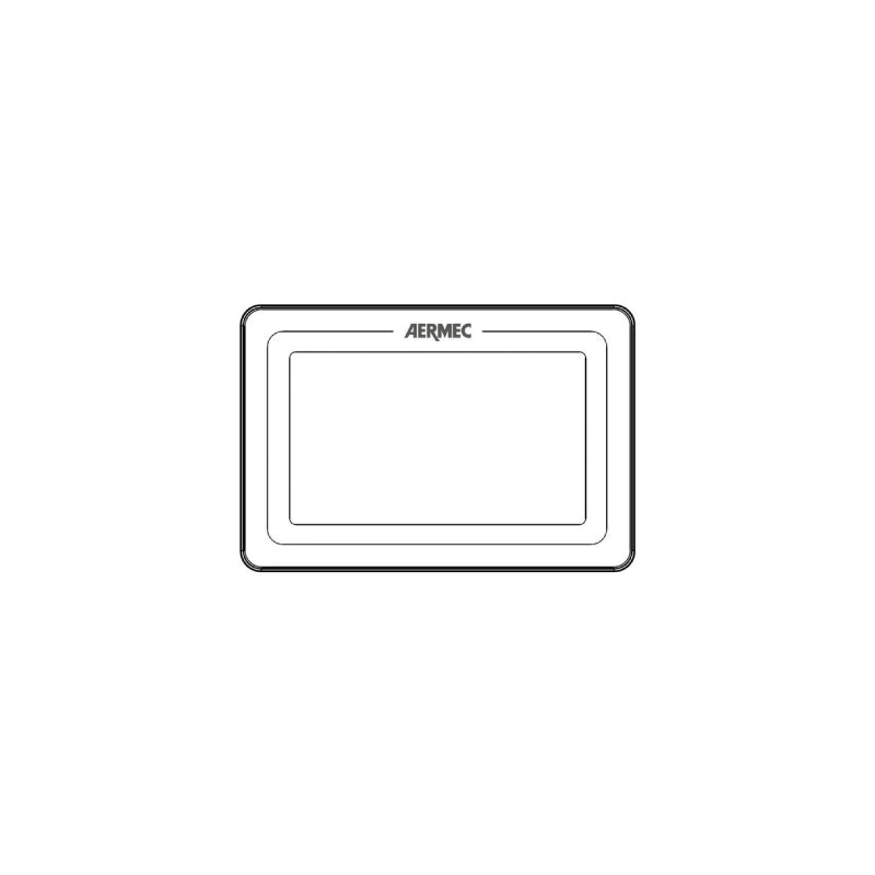 Pannello di controllo touch screen Aermec per pompe di calore HMG TCP
