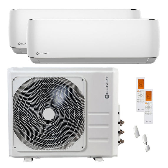 Condizionatore dual split Clivet Cristallo 2 unità esterna 5,3 kW - WiFi incluso - Climaguru