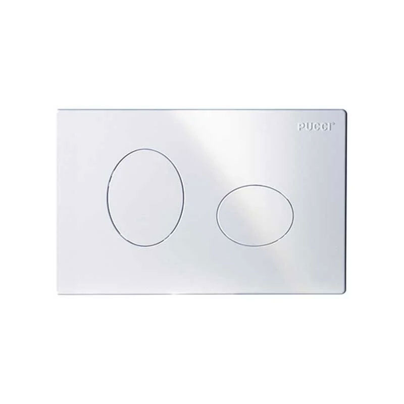 Placca di comando Pucci Eco Ellisse Bianca