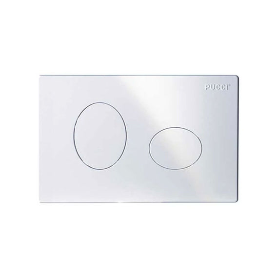 Placca di comando Pucci Eco Ellisse Bianca