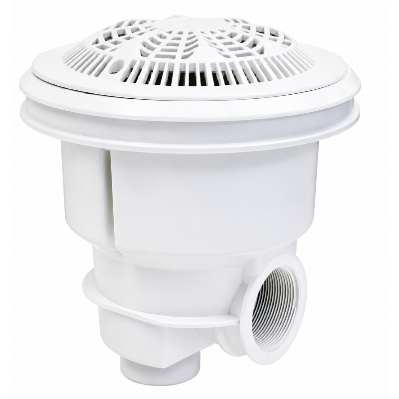 Scarico di fondo con griglia Antivortex per piscine con rivestimento in Liner con inserti ottone