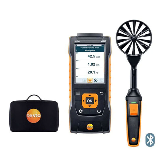 Kit testo 440 con sonda a elica 100 mm Bluetooth
