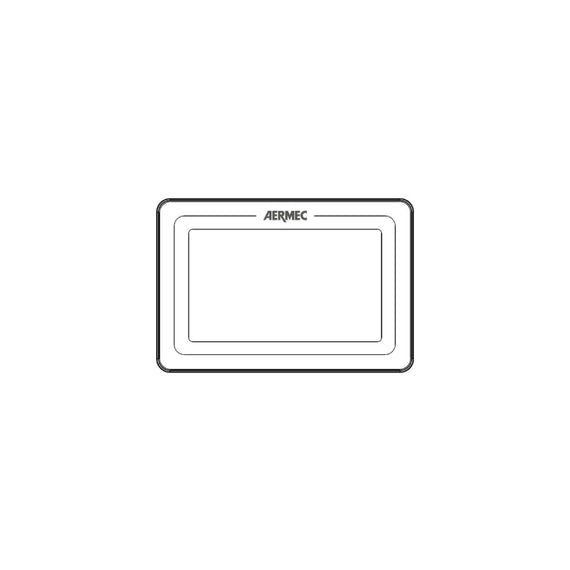Pannello di controllo touch screen Aermec per pompe di calore HMG TCP