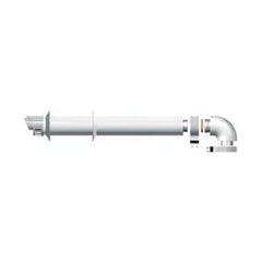 Kit scarico fumi coassiale antivento con curva d.60/100 per caldaie a condensazione Ariston