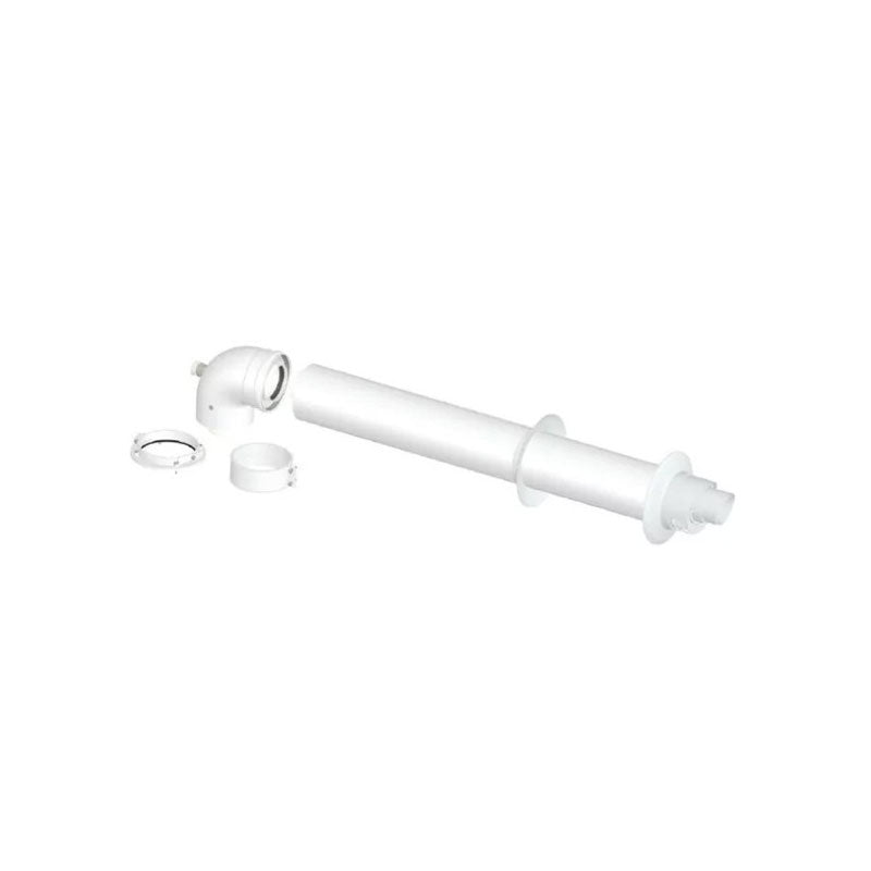 Kit scarico fumi coassiale antivento con curva d.60/100 per caldaie a condensazione Vaillant