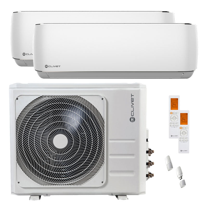 Condizionatore dual split Clivet Cristallo 2 unità esterna 5,3 kW - WiFi incluso - Climaguru