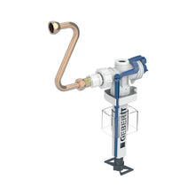 Rubinetto a galleggiante Geberit tipo 383 allacciamento idrico laterale, 3/8", codolo in ottone, con tubo in rame