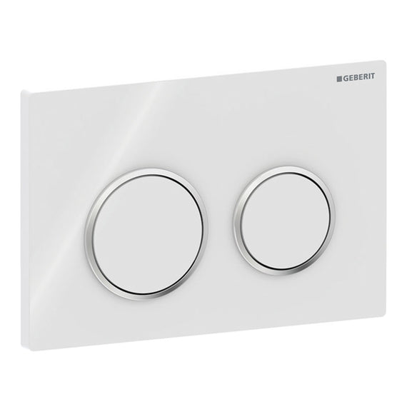 Placca di comando Geberit Omega20 per risciacquo a due quantità, round