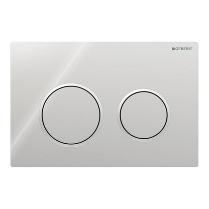 Placca di comando Geberit Omega20 per risciacquo a due quantità, round