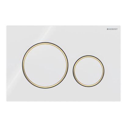 Placca di comando Geberit Sigma20 per risciacquo a due quantità, round