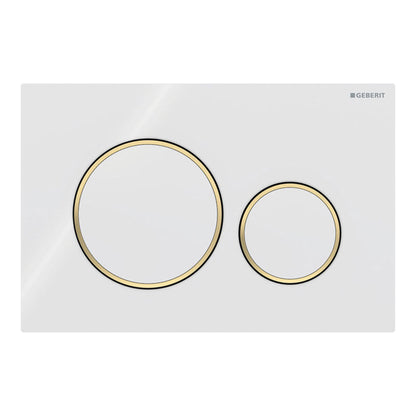 Placca di comando Geberit Sigma20 per risciacquo a due quantità, round