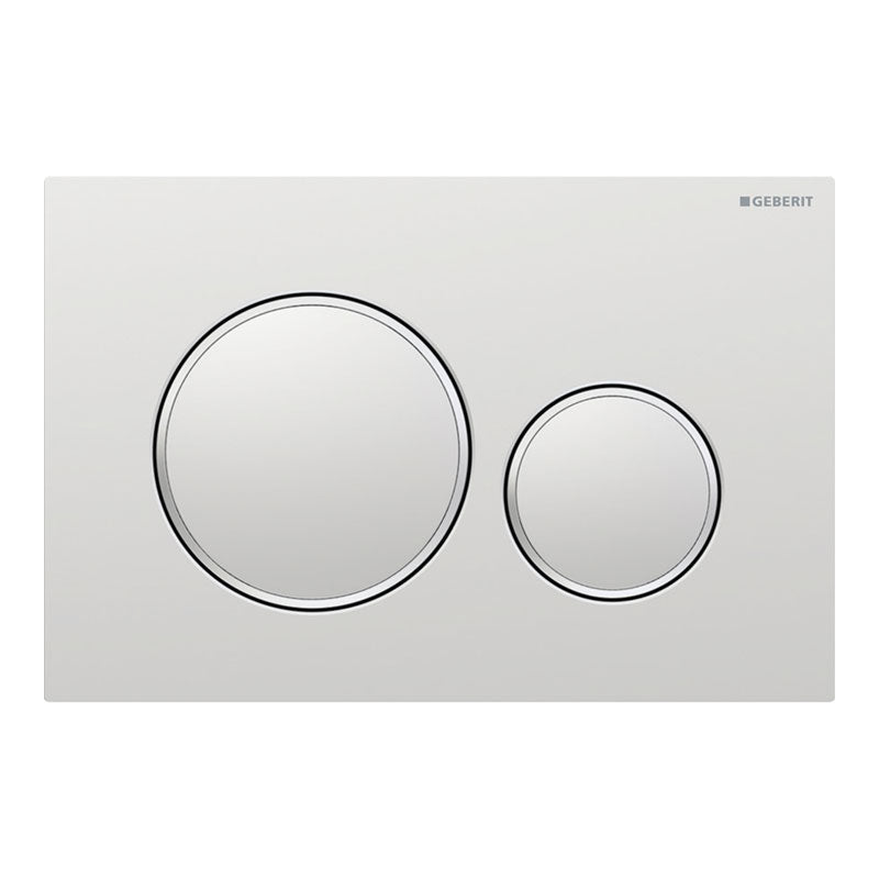 Placca di comando Geberit Sigma20 per risciacquo a due quantità, round