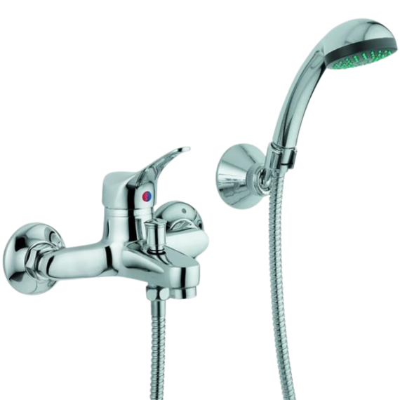 Miscelatore vasca Serie SEI con flessibile e doccetta