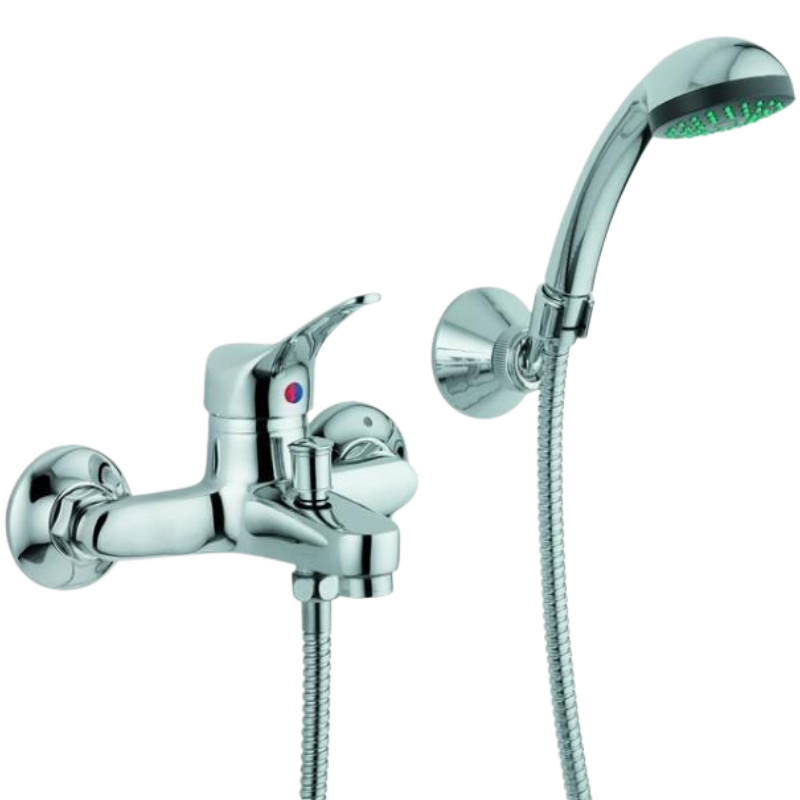 Miscelatore vasca Serie SEI con flessibile e doccetta