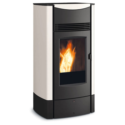 Stufa a pellet Piazzetta Sonia bianco metallico