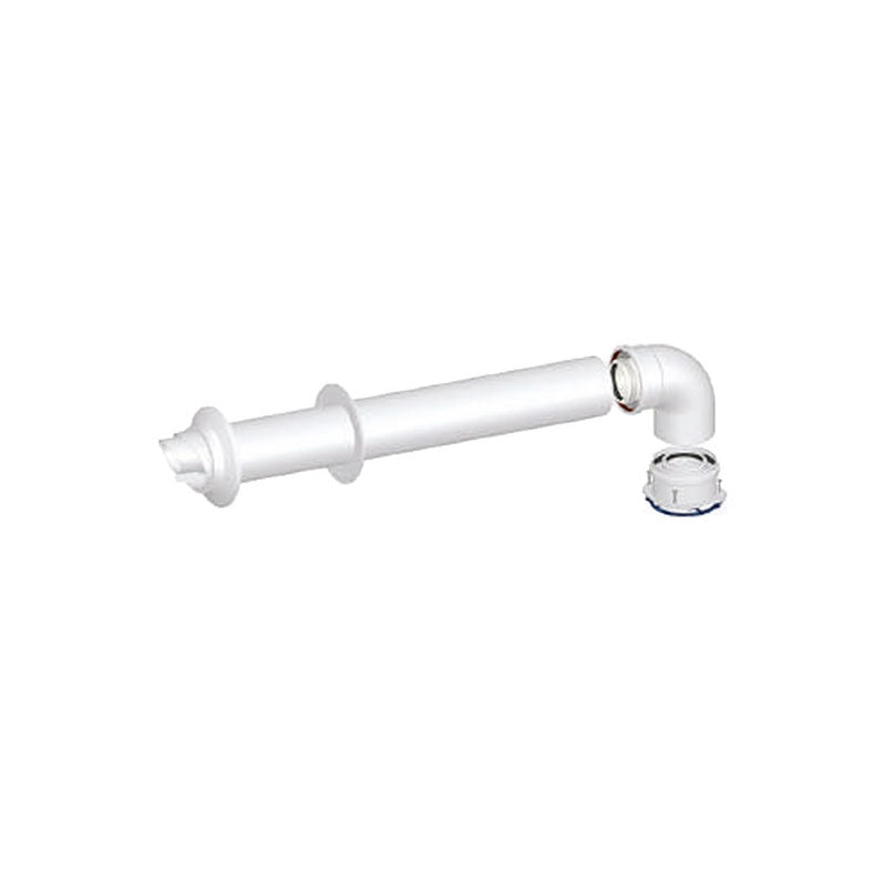 Kit scarico fumi coassiale antivento con curva d.60/100 per caldaie a condensazione Immergas