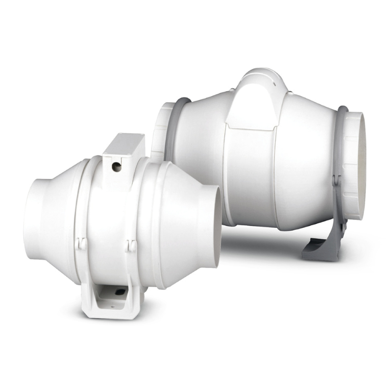 Aspiratore elicocentrifugo in-linea compatto Dynair AXM