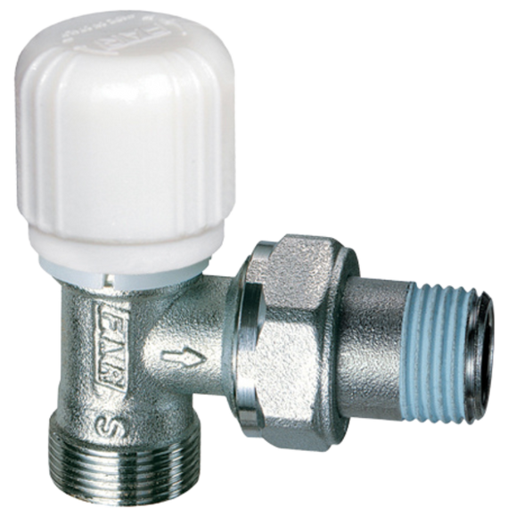 1610 - Valvola FAR termostatizzabile a squadra, attacco tubo rame