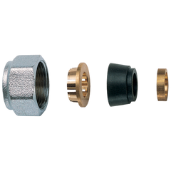 8427 - Kit FAR di tenuta in gomma a compressione per tubo rame, calotta cromata