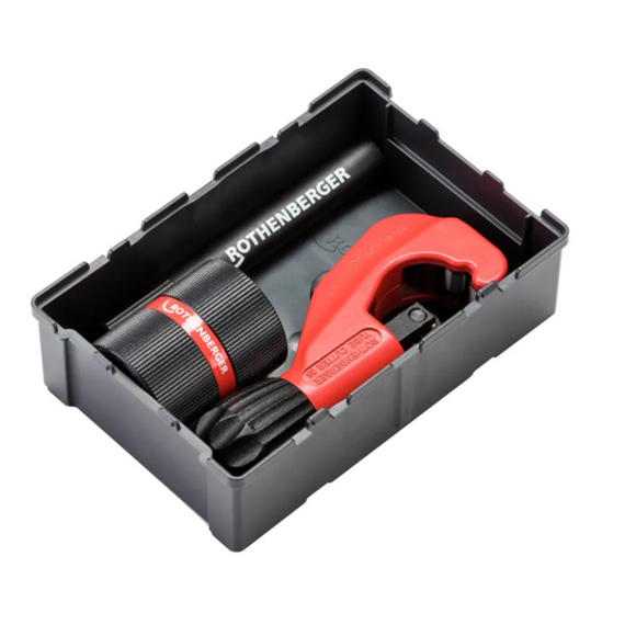 "kit preparazione"  tagliatubi per rame Ø 6-35 mm +  sbavatore per interni ed esterni ROTHENBERGER