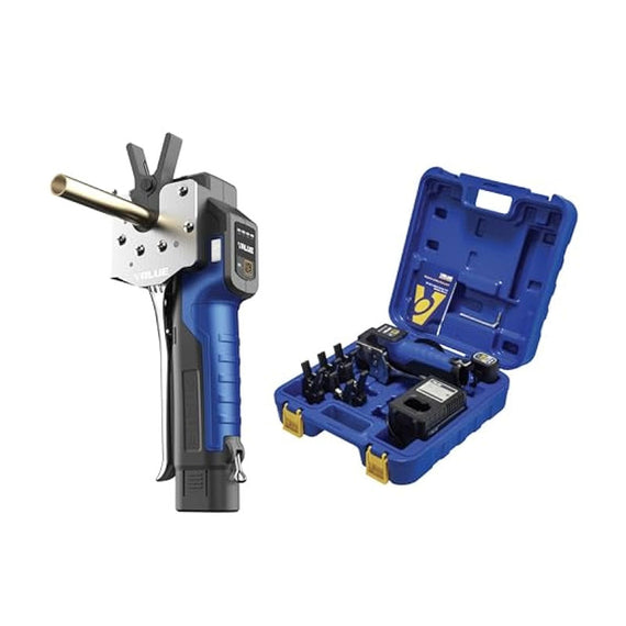 Cartellatrice Saldogas VET-19LI con 2 batterie al litio per tubi di rame Ø 1/4, 3/8, 1/2, 5/8 e 3/4