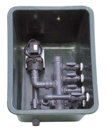 Idrobox assemblato per piscina con pompa 2 HP e pozzetto in vetroresina