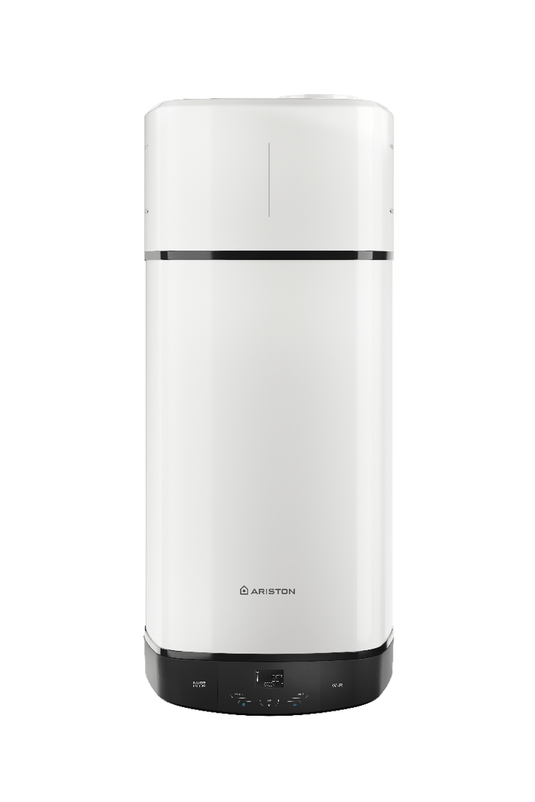 Scaldacqua a pompa di calore Ariston NUOS PLUS S2 Wi-Fi 110 e 150 litri vista frontale