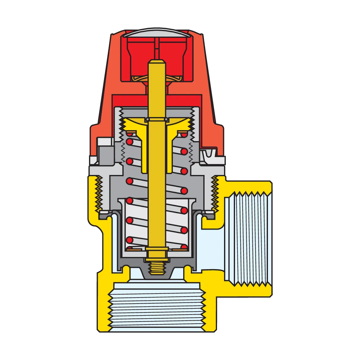 Sezione interna valvola di sicurezza Caleffi 311