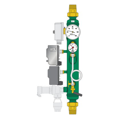 Disegno ufficiale Caleffi 335082 collettore portastrumenti INAIL