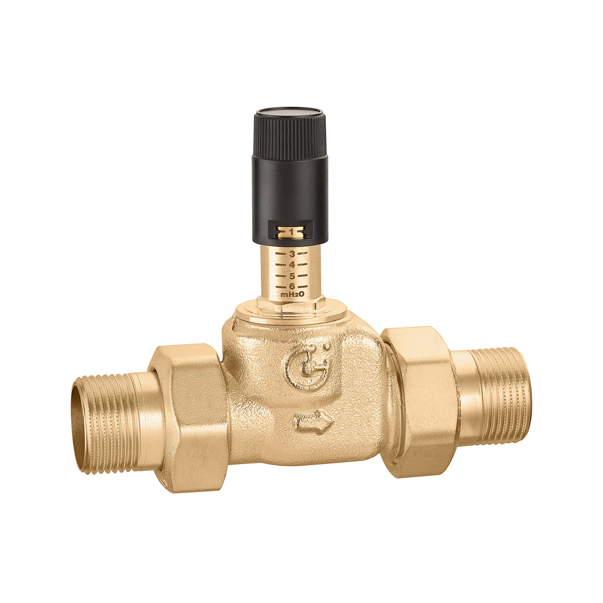Valvola di by-pass differenziale regolabile Caleffi 518015 in linea, scala graduata, attacco 3/4 pollice maschio