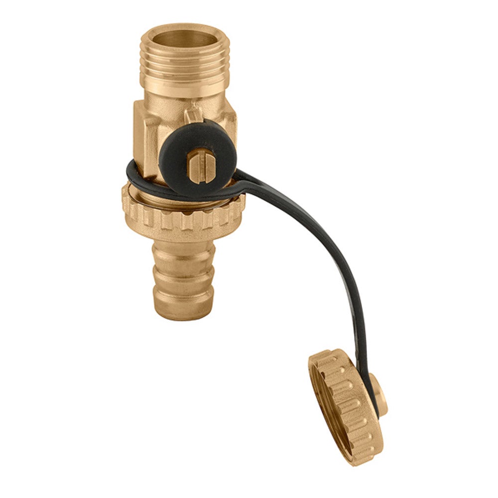 Rubinetto scarico caldaia Caleffi 538400 1/2 pollice maschio con portagomma e tappo