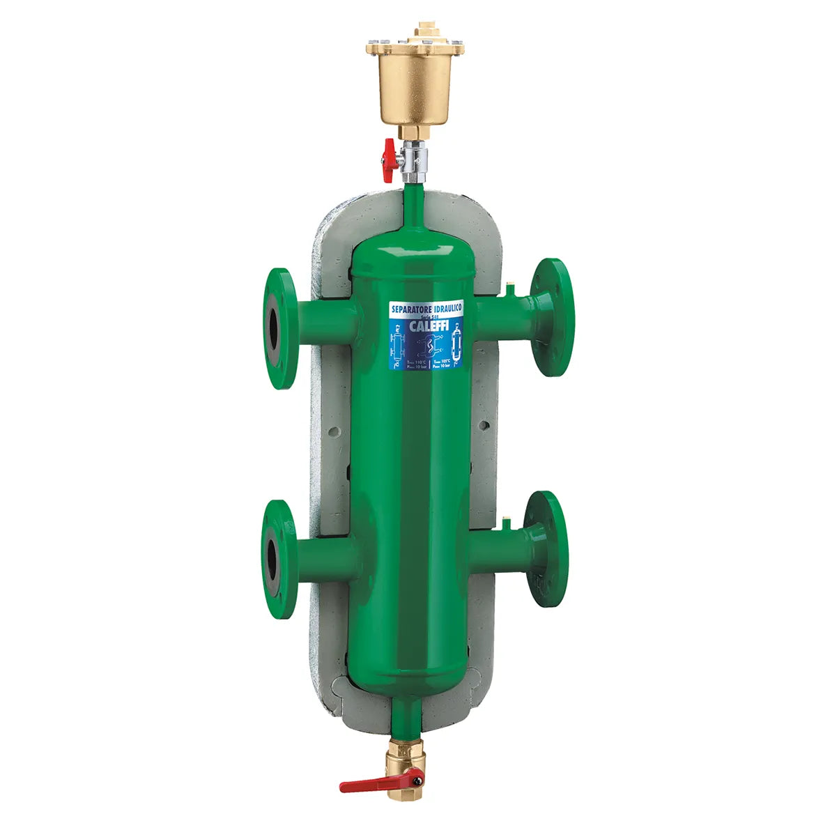 Caleffi 548 – Separatore idraulico flangiato PN 16 con coibentazione