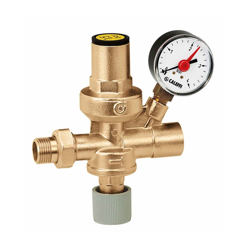 Caleffi 553140 gruppo di riempimento automatico con manometro completo, attacchi 1/2 pollice