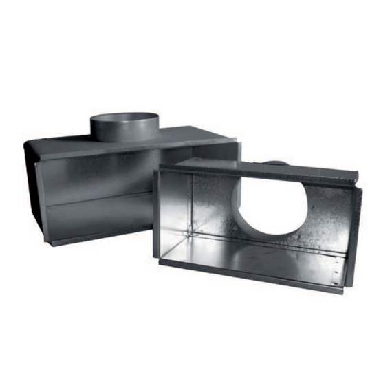 Plenum porta bocchette Climaguru in lamiera zincata coibentato