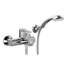 Paffoni serie BLU BLU023CR – Miscelatore vasca esterno con deviatore e set doccetta, finitura cromo