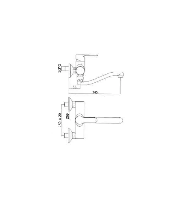 Paffoni BLU161CR serie BLU miscelatore cromato, foto 2
