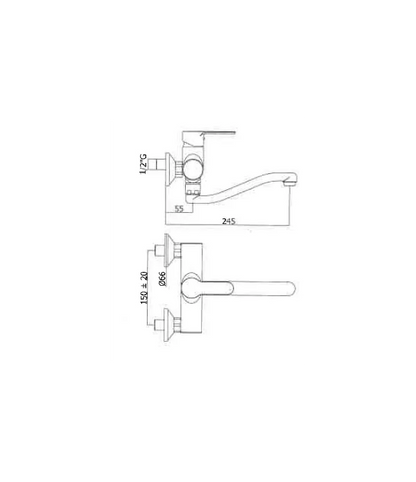 Paffoni BLU161CR serie BLU miscelatore cromato, foto 2