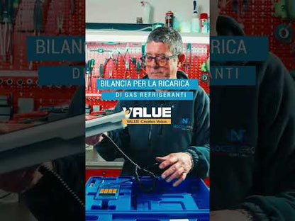 Saldogas VALUE VES-50A Bilancia per la Carica Refrigerante con telecomando e LCD - portata 50 kg - risoluzione 2 grammi - precisione +/- 0,05% F.S.